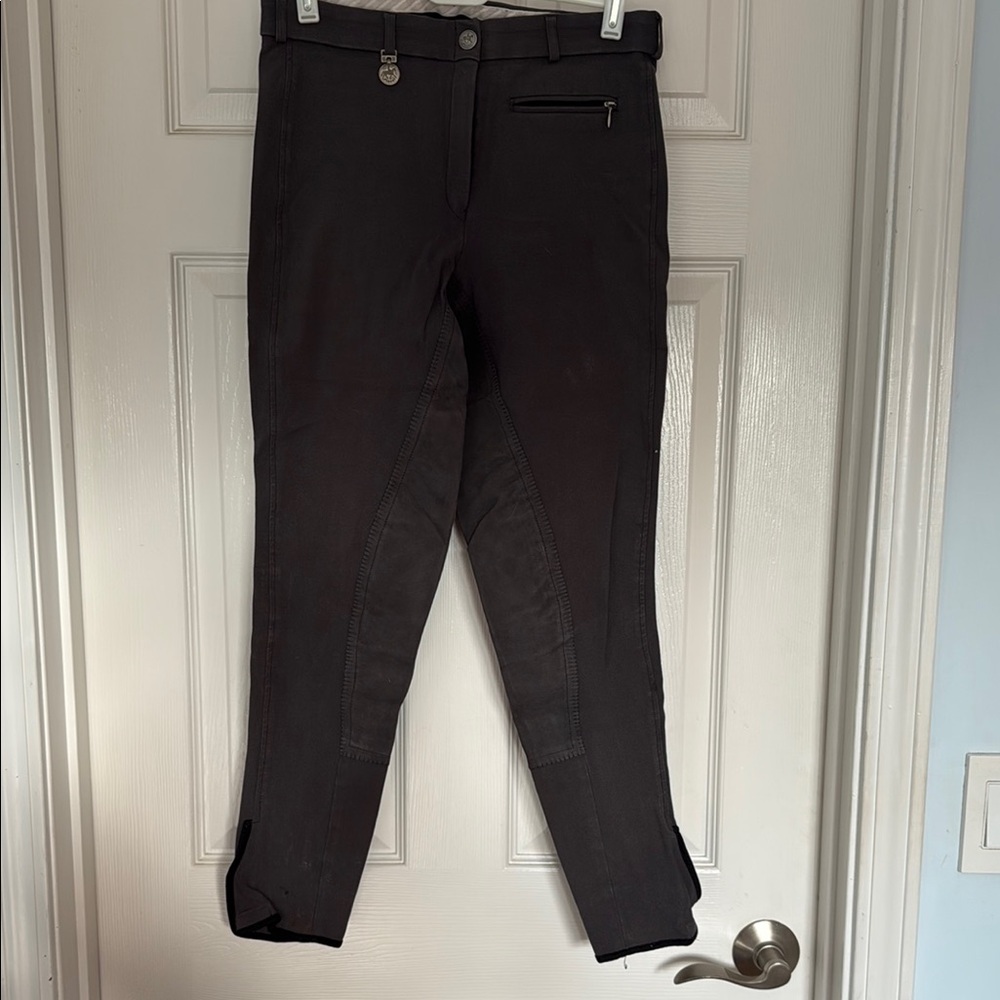 Pikeur dark grey full leather seat Riding Breeches L